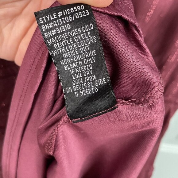 BCX Mauve Fairy Flutter Sleeve Tiered Ruffle Mini Dress XL Whimsigoth Metallic - Picture 11 of 11